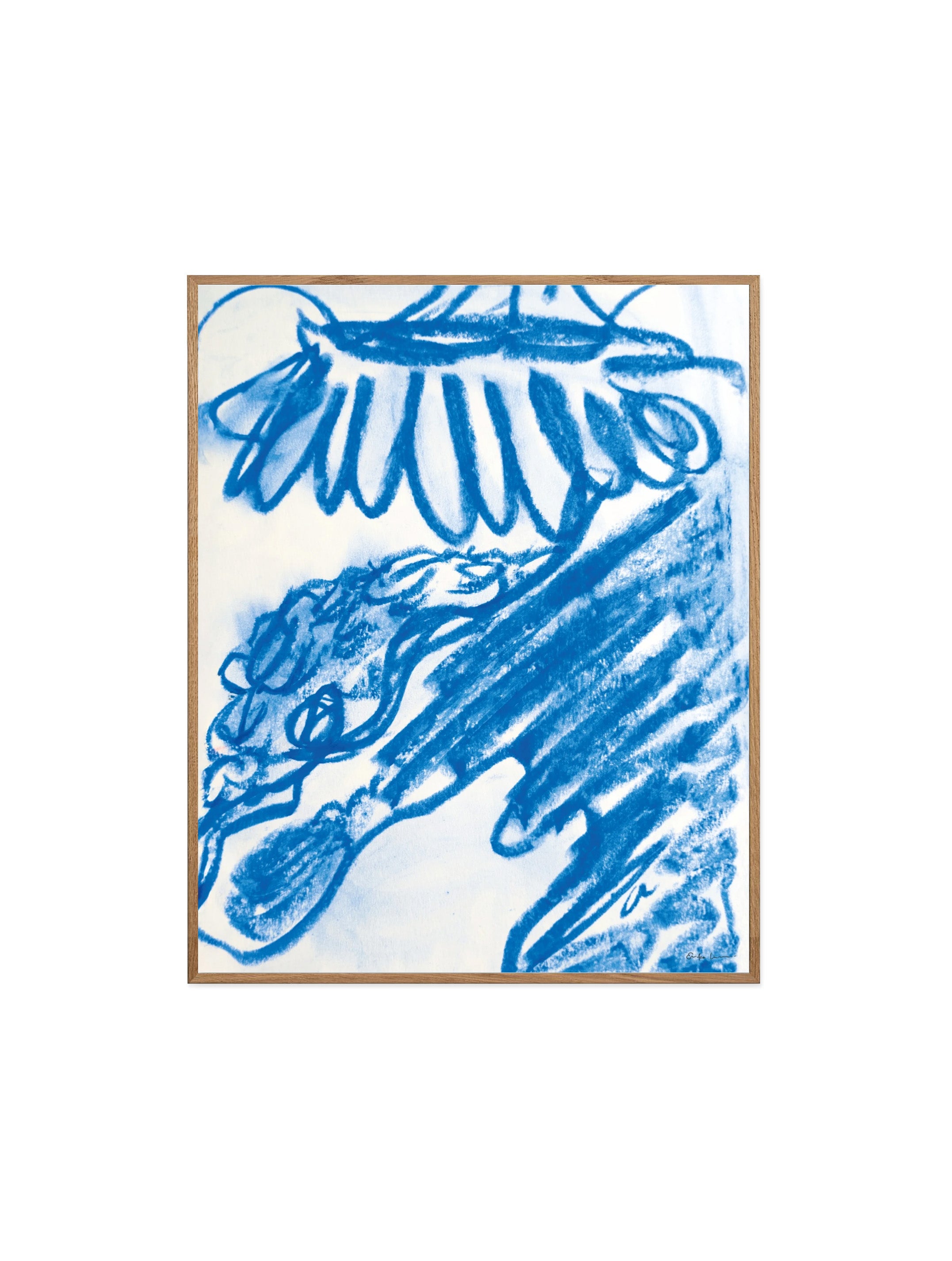 Blå blom – Fine art poster